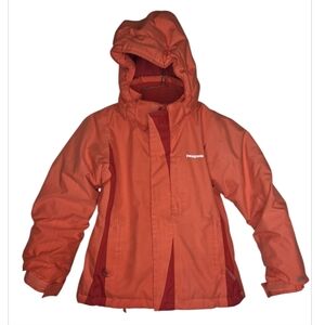 Patagonia H2NO Girls Hooded Coral Winter Snow Parka Jacket Size XS 5-6